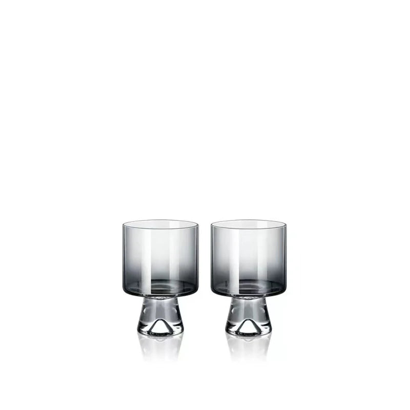 Nordic Light Luxury Glass Decanter Set – Elegant Pitcher & Cups with Tray | Modern Ombre Drinkware for Wine, Water & Cocktails