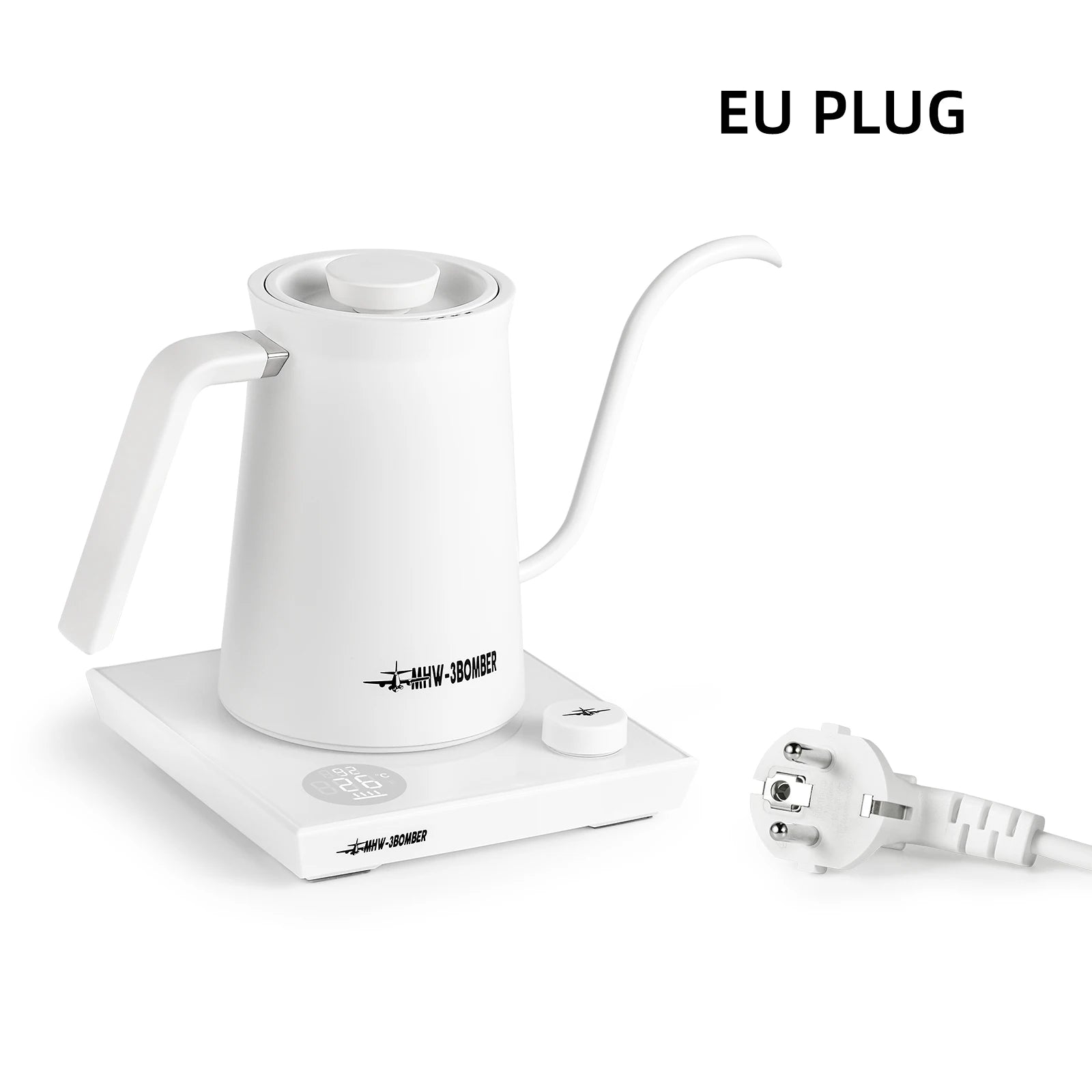 MHW-3BOMBER Smart Electric Gooseneck Kettle – Precise Temperature Control (40–95°C) for Pour Over Coffee | 600ml Barista Kettle