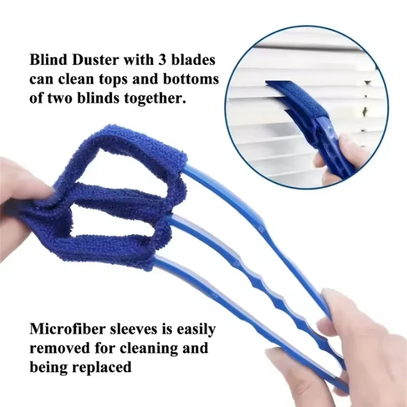 Microfiber Blinds Cleaning Brush – Washable Duster for Windows, Air Conditioners & Vents | Detachable & Reusable