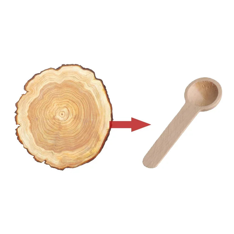 Mini Wooden Spoons – Natural Spice & Coffee Scoops for Salt, Sugar, Jars & Kitchen Seasoning | Eco-Friendly Measuring Tools
