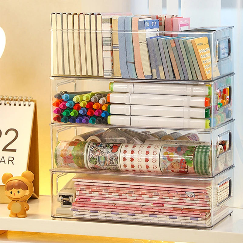 Transparent Acrylic Storage Box – Multi-Purpose Organizer for Cosmetics, Skincare, Office Supplies & Refrigerator Use
