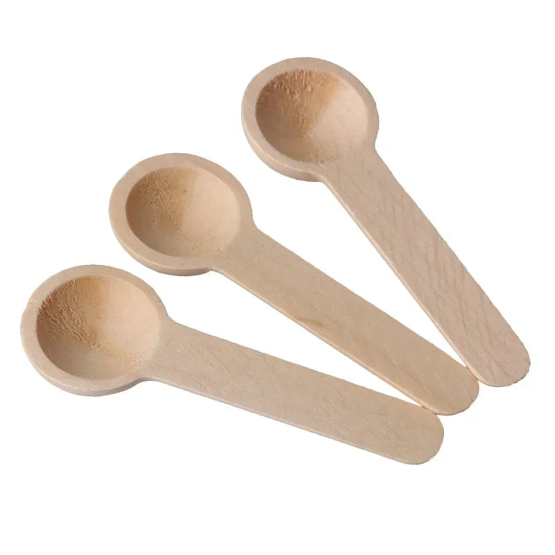 Mini Wooden Spoons – Natural Spice & Coffee Scoops for Salt, Sugar, Jars & Kitchen Seasoning | Eco-Friendly Measuring Tools