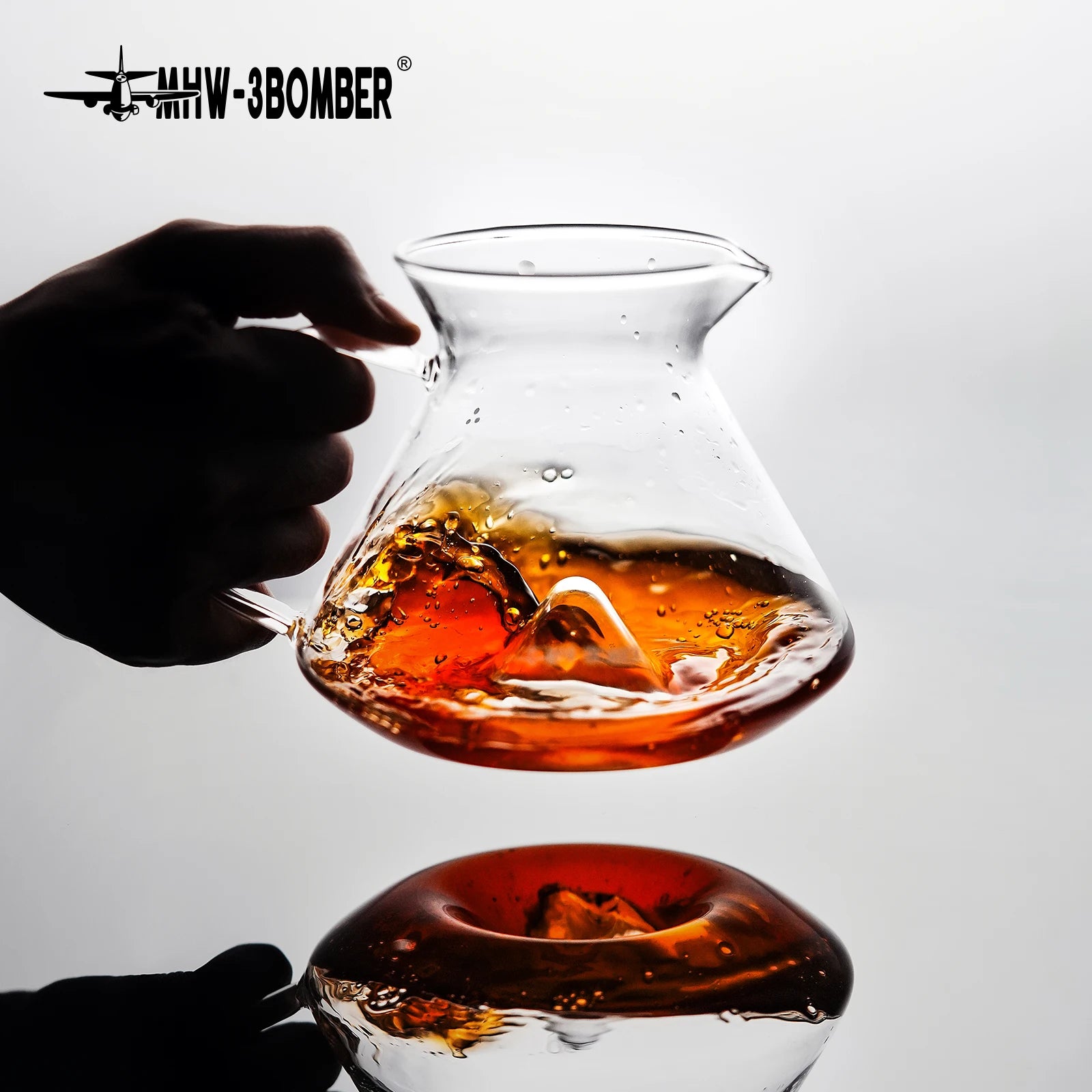 MHW-3BOMBER Hill Pour Over Coffee Maker Set – Precision Glass Dripper for Rich, Balanced Brews (200–400ml)