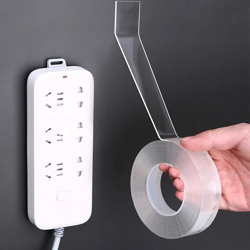 Reusable Double-Sided Waterproof Adhesive Tape – Heavy-Duty, Washable & Traceless Nano Tape for Kitchen, Bathroom & Home Use