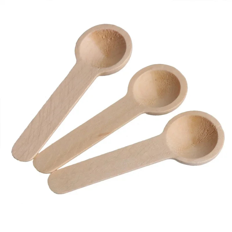 Mini Wooden Spoons – Natural Spice & Coffee Scoops for Salt, Sugar, Jars & Kitchen Seasoning | Eco-Friendly Measuring Tools