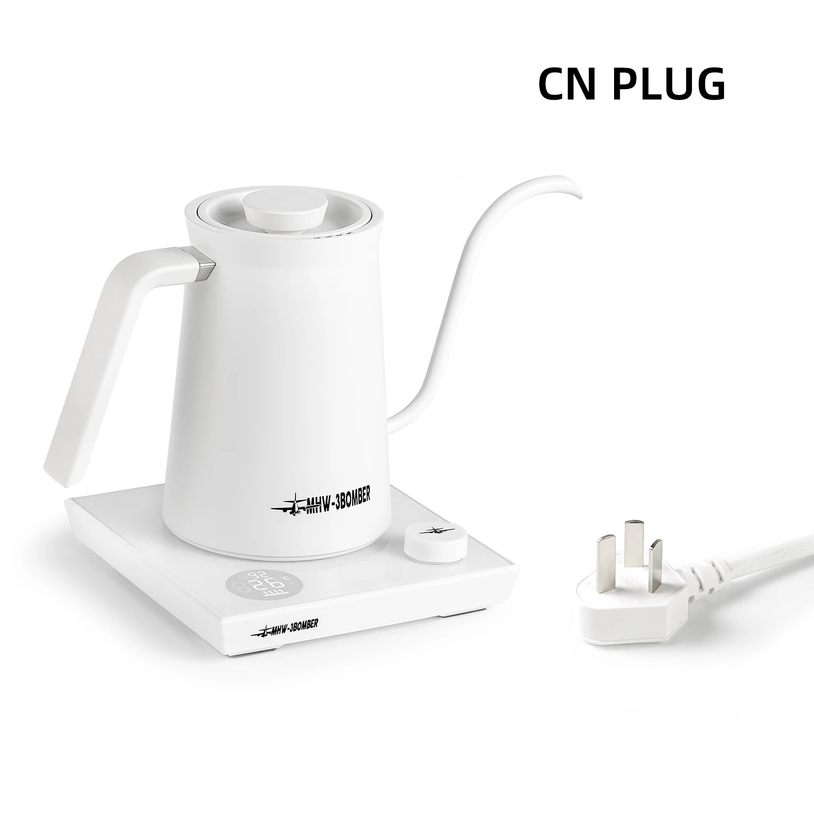MHW-3BOMBER Smart Electric Gooseneck Kettle – Precise Temperature Control (40–95°C) for Pour Over Coffee | 600ml Barista Kettle