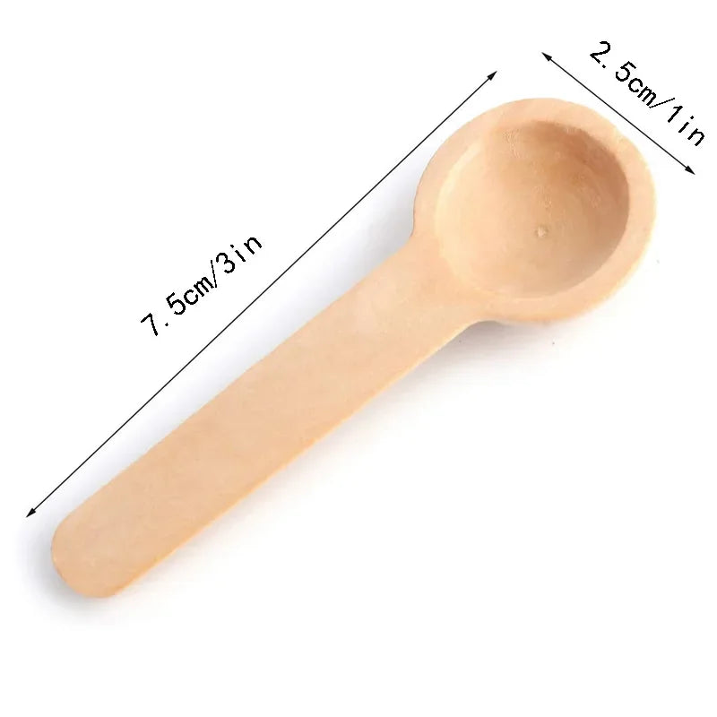 Mini Wooden Spoons – Natural Spice & Coffee Scoops for Salt, Sugar, Jars & Kitchen Seasoning | Eco-Friendly Measuring Tools