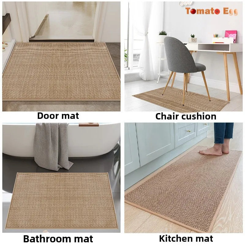 Minimalist Linen Runner Kitchen Rug