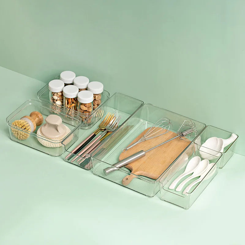 Transparent Acrylic Storage Box – Multi-Purpose Organizer for Cosmetics, Skincare, Office Supplies & Refrigerator Use