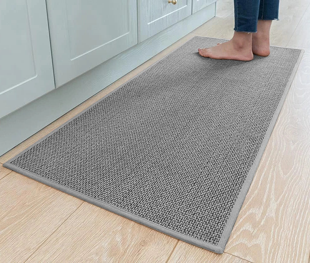 Minimalist Linen Runner Kitchen Rug
