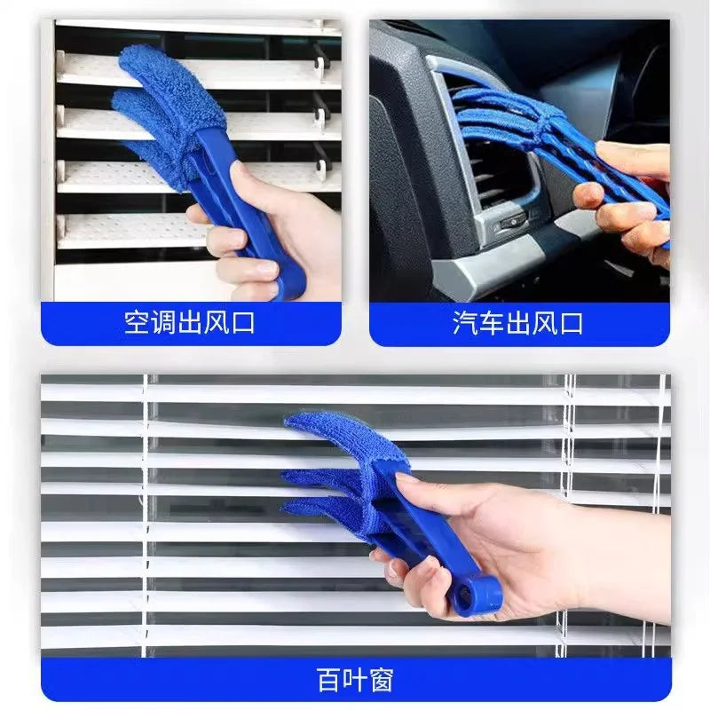 Microfiber Blinds Cleaning Brush – Washable Duster for Windows, Air Conditioners & Vents | Detachable & Reusable