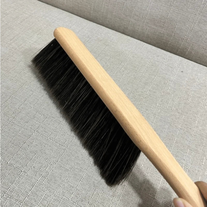 Natural Wood Bristle Anti-Static Cleaning Brush – Desktop, Coffee Grinder, Lint & Pet Hair Remover | Eco-Friendly Hand Brush