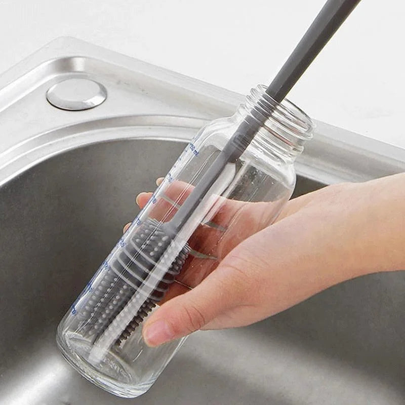 Long Handle Silicone Cup Cleaning Brush – Gentle, Durable & Effective for Bottles, Glasses & More