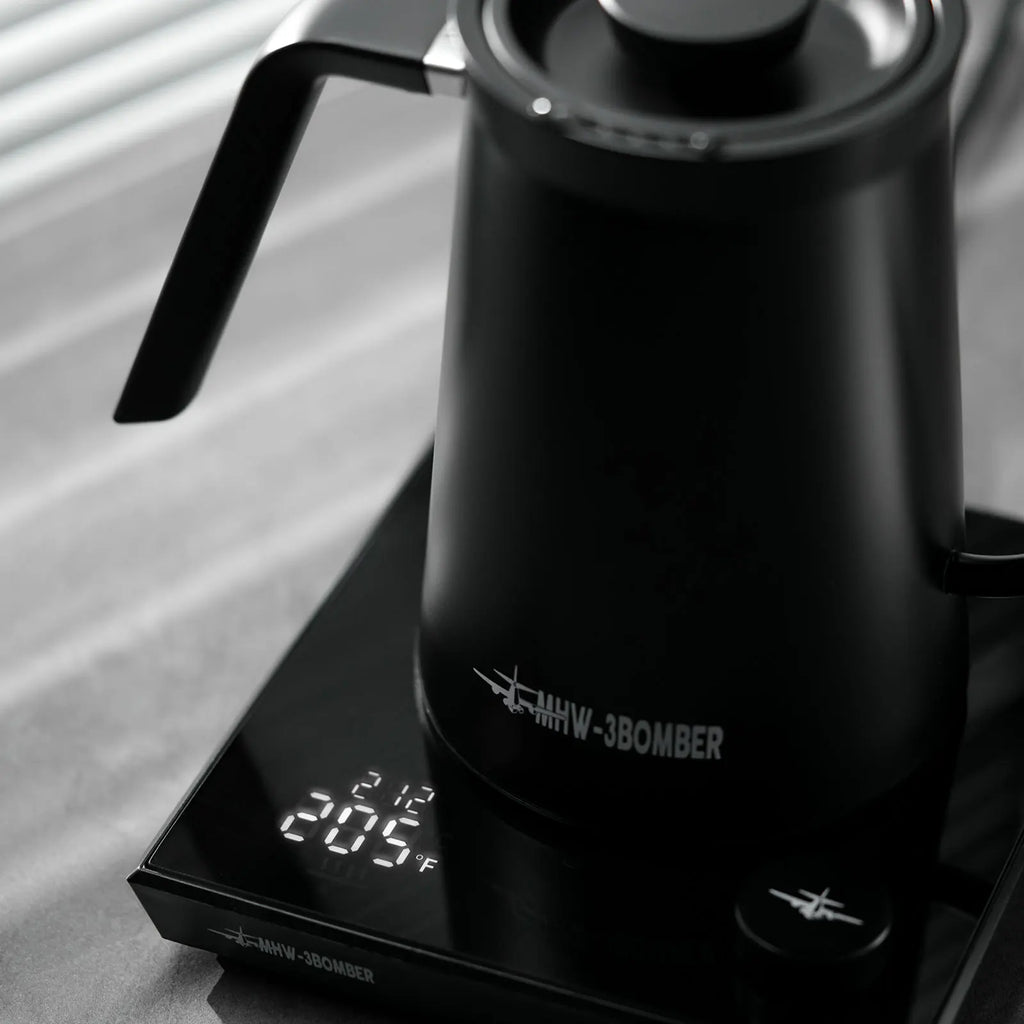MHW-3BOMBER Smart Electric Gooseneck Kettle – Precise Temperature Control (40–95°C) for Pour Over Coffee | 600ml Barista Kettle