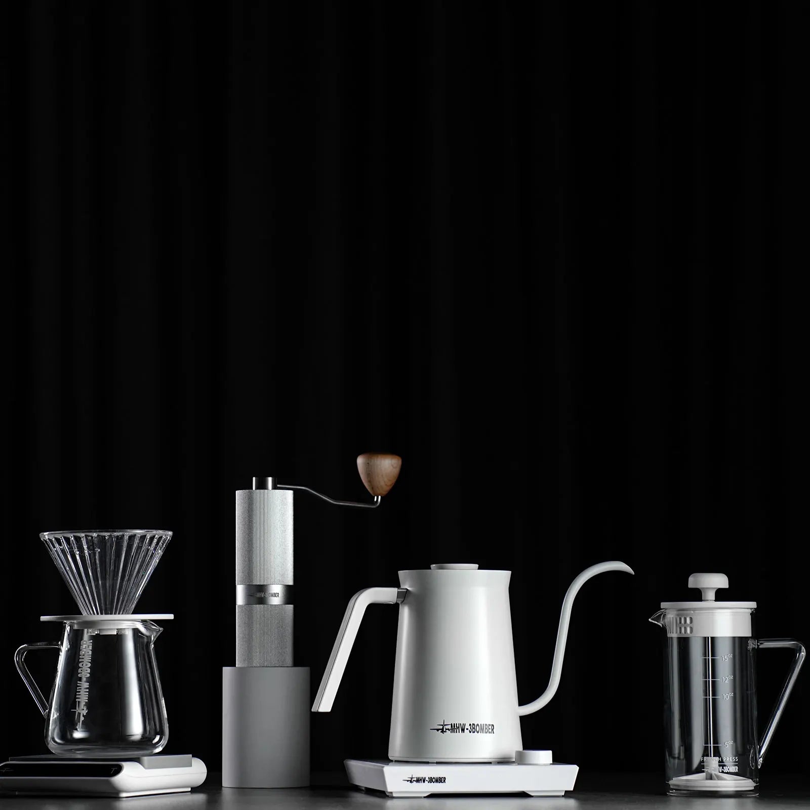 MHW-3BOMBER Smart Electric Gooseneck Kettle – Precise Temperature Control (40–95°C) for Pour Over Coffee | 600ml Barista Kettle