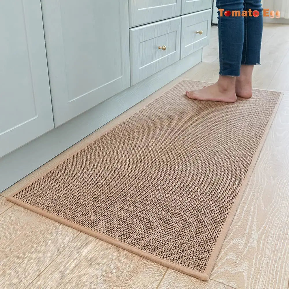Minimalist Linen Runner Kitchen Rug