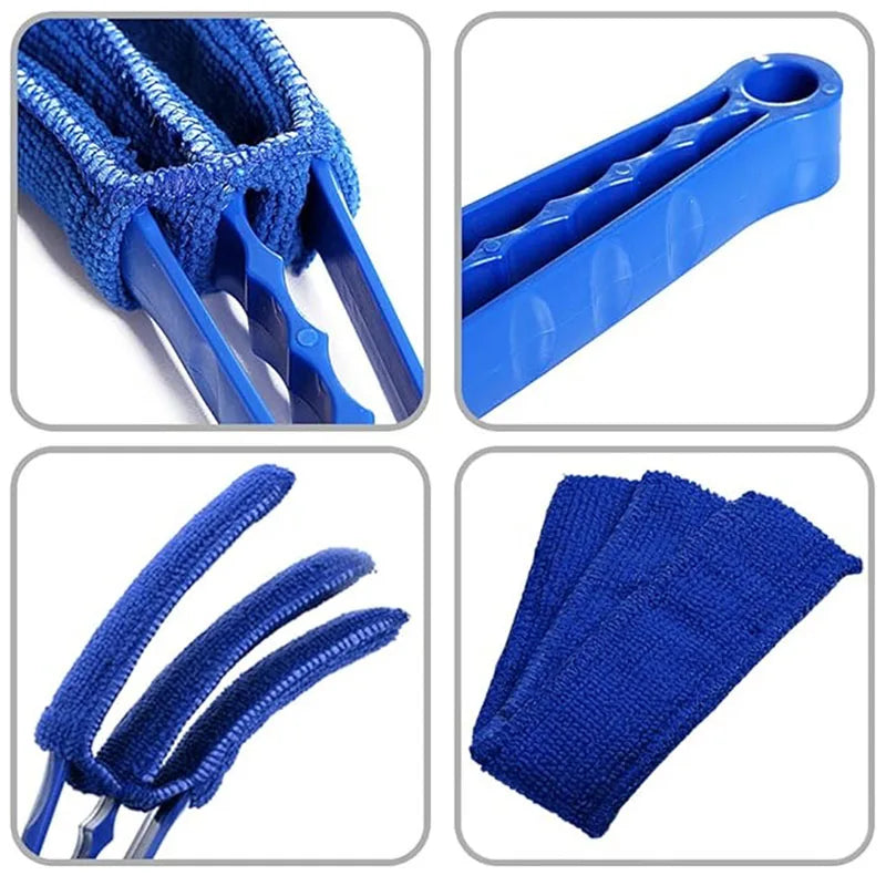 Microfiber Blinds Cleaning Brush – Washable Duster for Windows, Air Conditioners & Vents | Detachable & Reusable